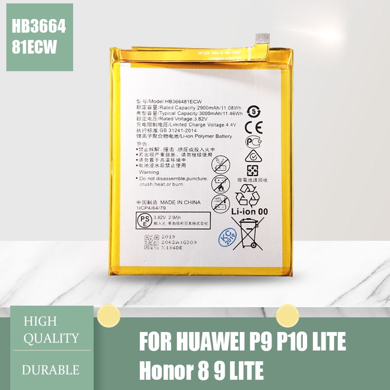 HB366481ECW batería para Huawei P9 /P9 Lite Honor 8 P10 Lite P8 Lite P20 Llite Honor 5C Ascend P9 reemplazo de teléfono batería