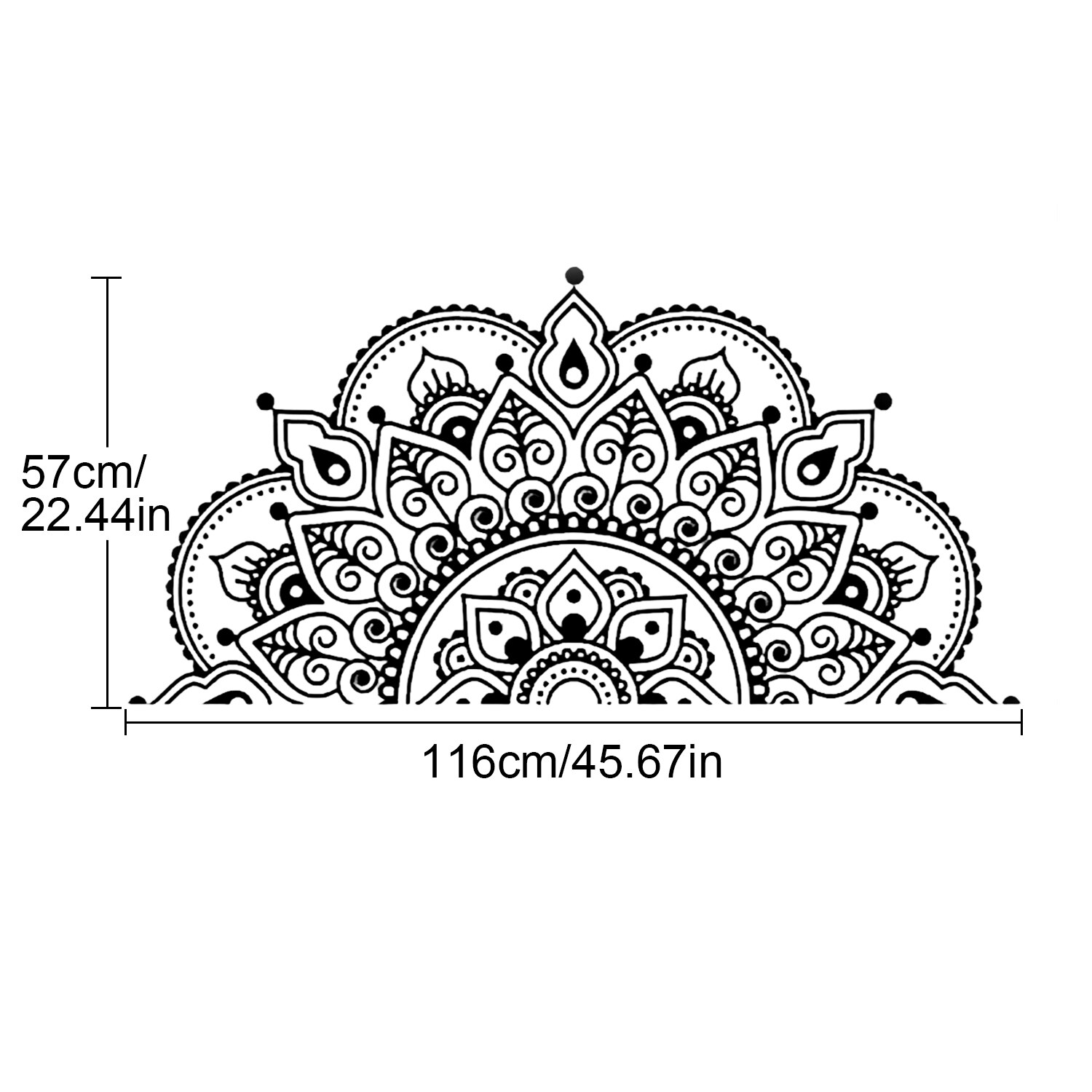 Wall Sticker Mandala Bohemian Mandala Flower PVC Window Mural Decoration Decals for Home Headboard Yoga Studio Decor Sticker