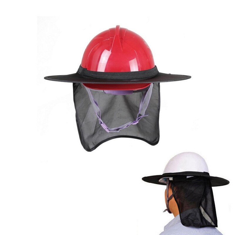 Casque de Protection accessoires ombre Protection solaire travail homme chantier extérieur Occlude Anti-UV noir bord rond respirant sécurité