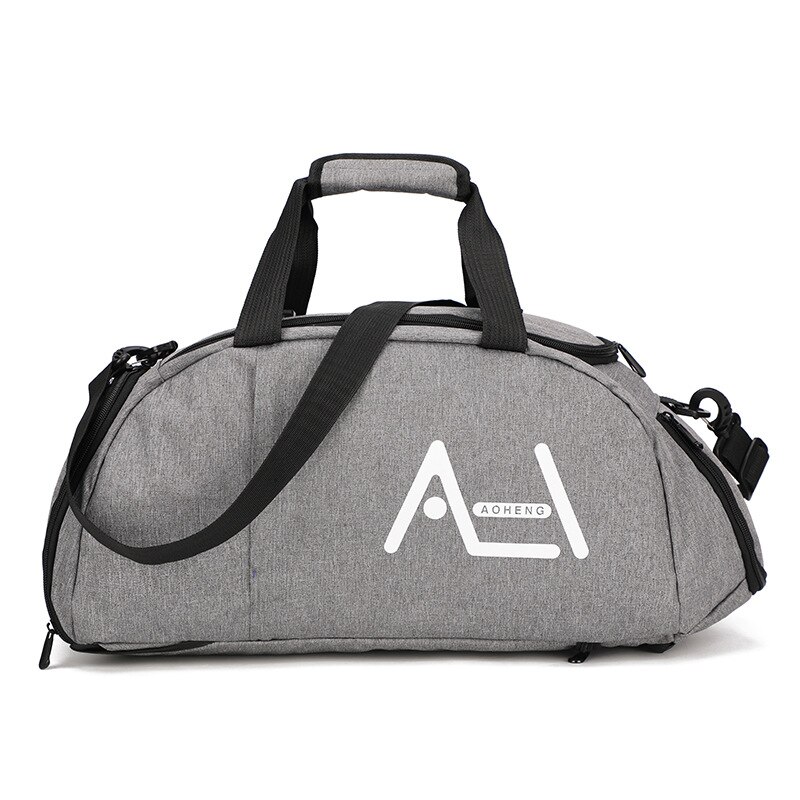 Scione, bolsos multifuncionales de viaje para deportes, bolso cruzado grande para hombre y mujer, Maleta de lona, mochila informal a la con zapatos para exteriores: Gray