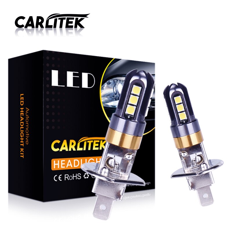 3030 Smd H1 Auto Front Led Lamp H3 Koplamp Auto Turbo 6000K Wit 3000LM Rijden Dag Running Lamp 12V Auto Accessoires 2X Xq