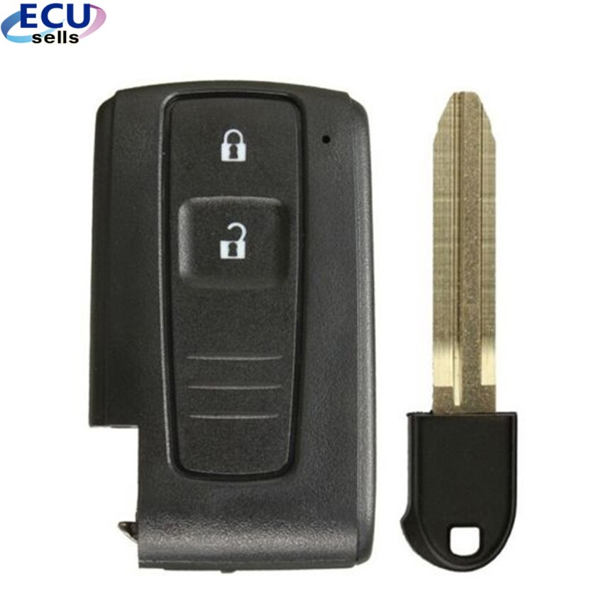 Voor Toyota Prius 2004 Smart Key Remote Fob Case Sleutel Shell 2 Knoppen + Ongesneden Insert Key