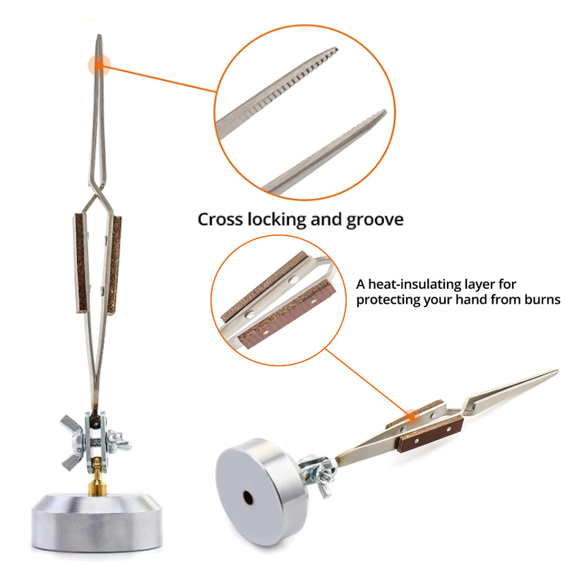 Pro Sieraden Solderen Pincet Rechte Gebogen Tip Selflock Lassen Tweezer Cross Locking Sieraden Maken Craft Tool Voor Juwelier