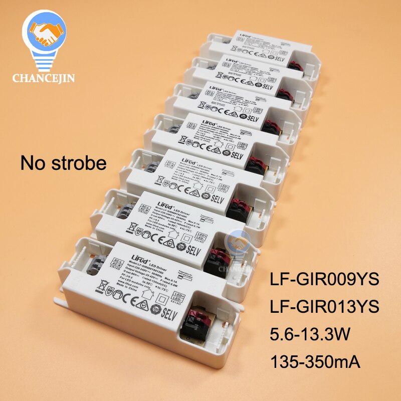 LiFud LED driver LF-GIR009YS LF-GIR013YS series 25-42V 135mA 160mA 180mA 200mA 250mA 300mA 350mA CE CB TUV SAA RCM Certification