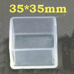 Møbler silikon benkapper føtter pads bord stol ben gulv føtter cap cover protector transparent møbelben: Kvadrat 35mm