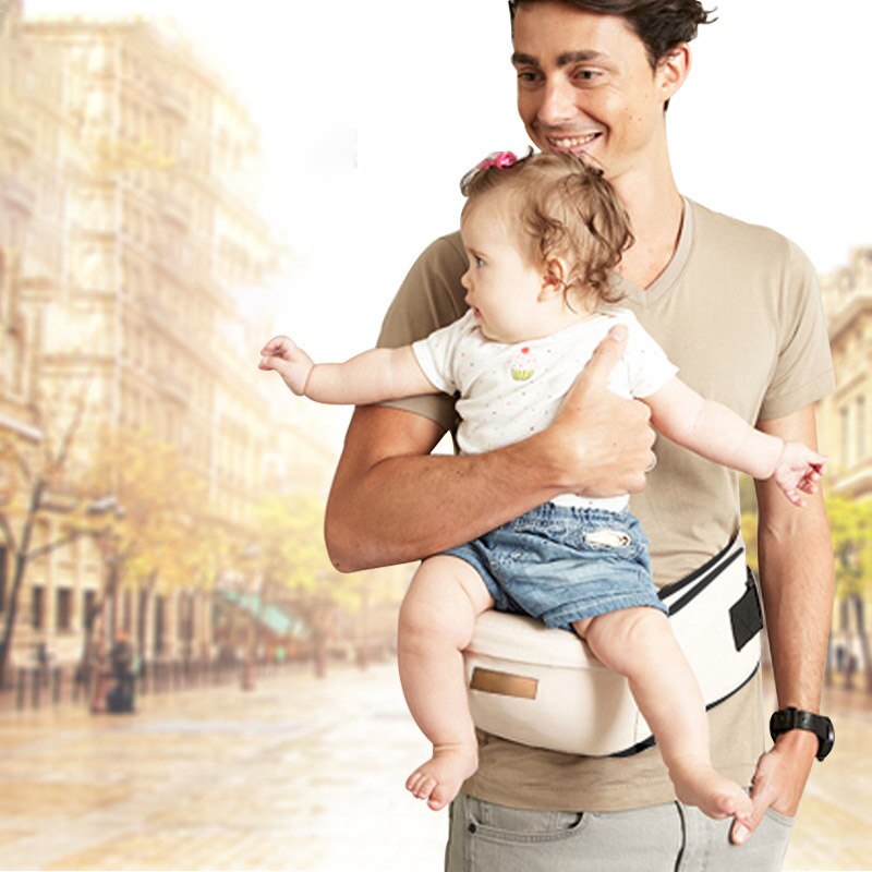 Portabebés con cinturón para bebé, portabebés con cinturón para caminar, con bolsillo mochila infantil, cómodo y firme