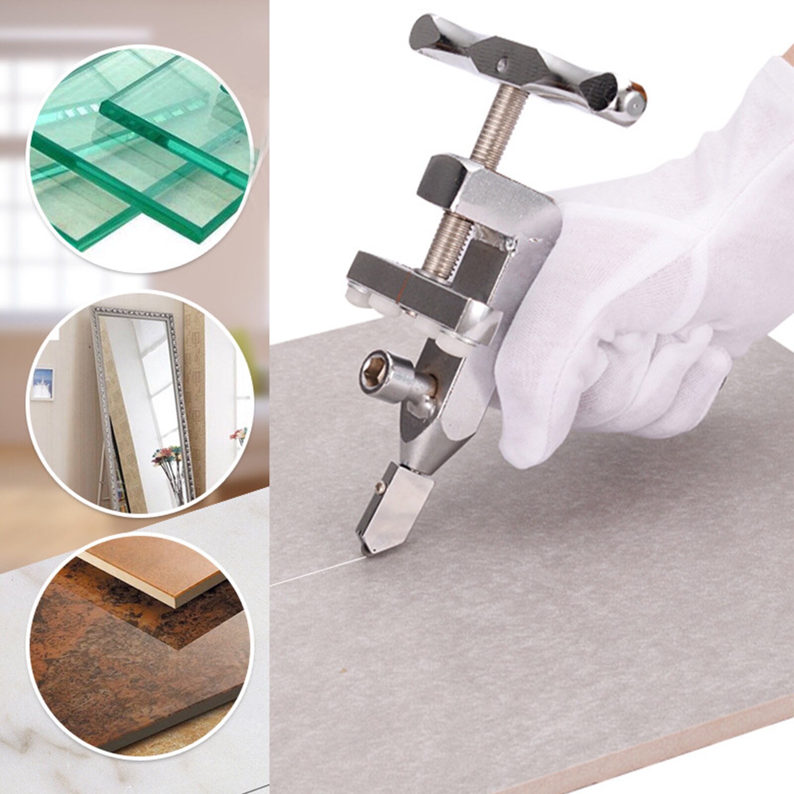 Multi-function Broadsword Wheel Glass Tile Cutter Hand-held Portable Diamond Cutter Hand Tool Tiles Glass Cutter Cutting Tool