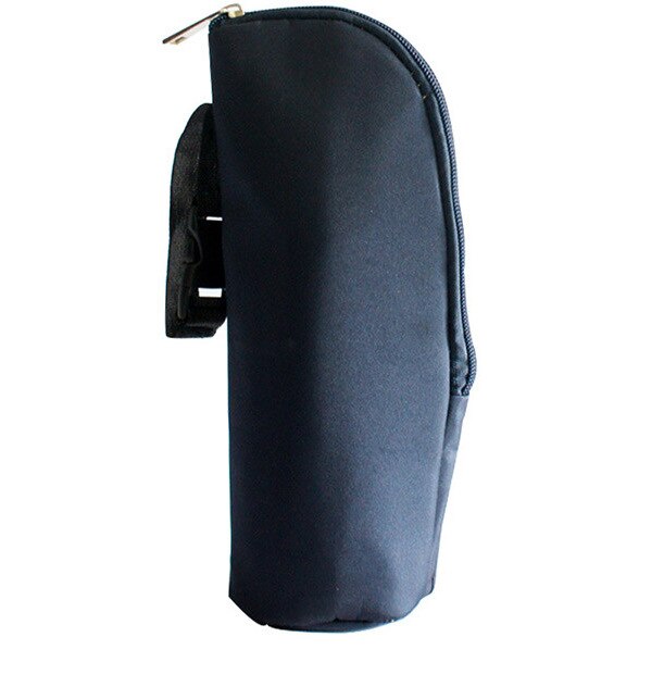 1 unidad de biberón de leche para bebé, bolsa de aislamiento con calentador de leche, bolsa térmica para biberón, termo, biberón, bolsa para biberones: Black