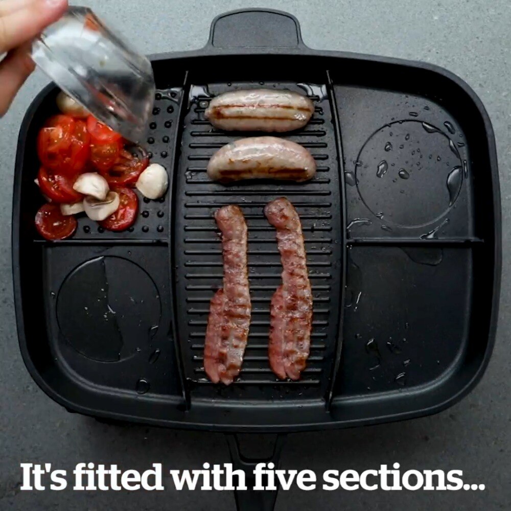 5 in 1 monikäyttöinen erotus pääpannun paistinpannu aamiainen tarttumaton grilli paista uunin ateria paistinpannu grilli levy paistinpannu