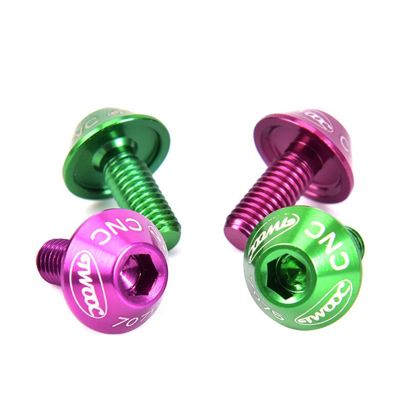 2 stk cykel vandflaskeholder monteringsbolte  m5*10mm aluminiumslegering skrue cykel flaskeholder skrue