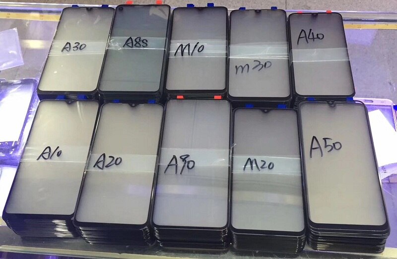 Outer Screen Voor Samsung Galaxy A10 A20 A30 A40 A50 A70 Front Touch Panel Lcd-scherm Out Glass Cover Lens telefoon Reparatie Onderdelen