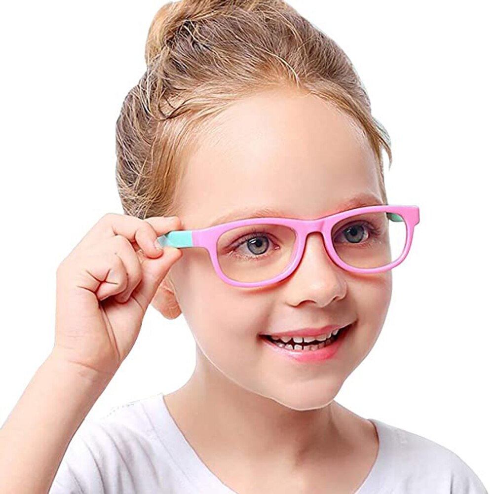 Gafas antiluz azul para niños y niñas, lentes transparentes de ordenador, gafas ultravioleta