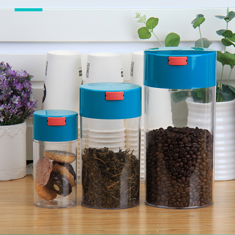 Vacuum Airtight Can Food Storage Container Plastic Kitchen Dried Fruit Box Multigrain Tank Kit Bottle Jars Sealed Coffee Grains