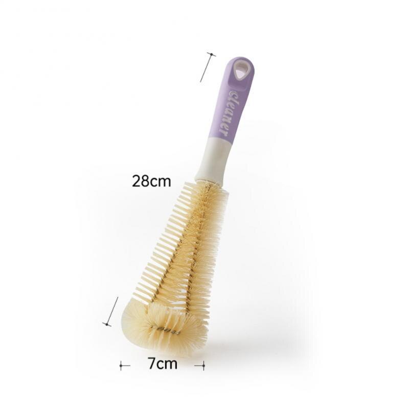 Extra Long Wooden Handle Cup Brush Baby Bottle Brush Set Nylon Kitchen Glass Vacuum Flask Cleaning Cup Brush: 6
