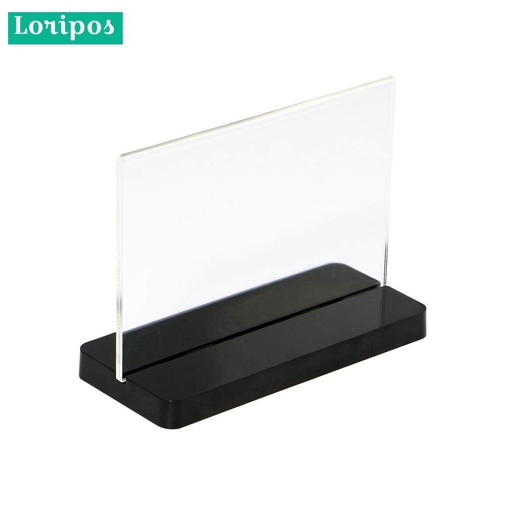 Acryl Frame A6 Label Holder Stand Wedding Naam Card Stand Note Houder Prijskaartje Display Frame Bureau Teken Houder Menu stand