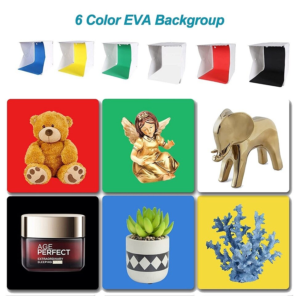 Caja de luz portátil para fotografía, caja plegable para estudio fotográfico, cubos Led dobles para tomar fotos, productos, tienda de tiro