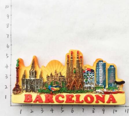 Barcelona, Spanje 3D Magneet Reizen Souvenirs Woondecoratie Koelkast Magnetische Stickers: 2