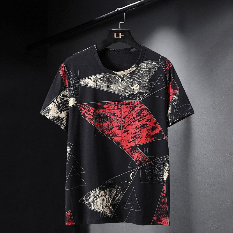 Oversize t-paidat miehet iso koko 10xl topit t-paidat kesä hip hop casual print paidat plus koko 9 xl 10xl vaatteet cool  hx455