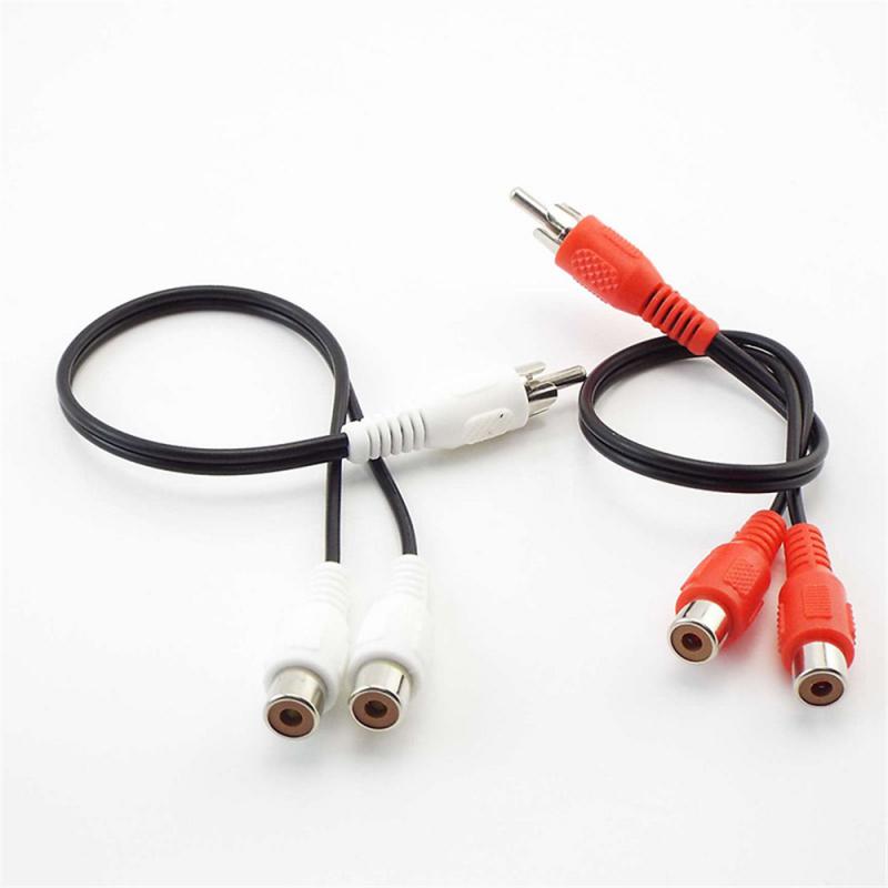 Câble Audio séparateur en Y RCA mâle à 2 prises femelles, adaptateurs de connecteur RCA, 1/3/5 pièces