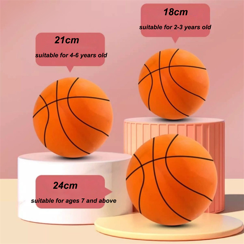Bola de basquete silenciosa, sem ruído, alta densidade, espuma pu macia, bola espremível, interior, mudo, quicando, brinquedos esportivos para crianças