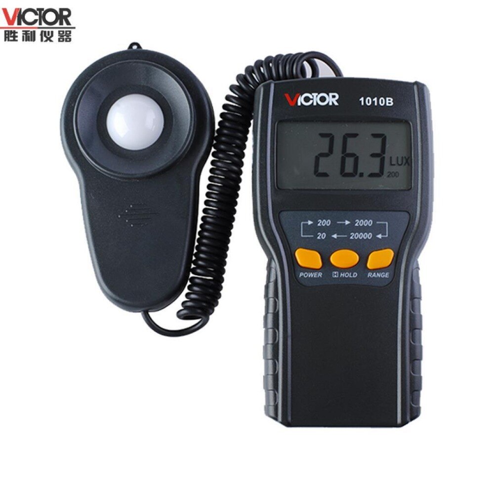 Digital lux meter, Dr. meter light meter exposure meter illuminance illuminance meter 0-200,000 lux meter with high accuracy, fast response and data hold