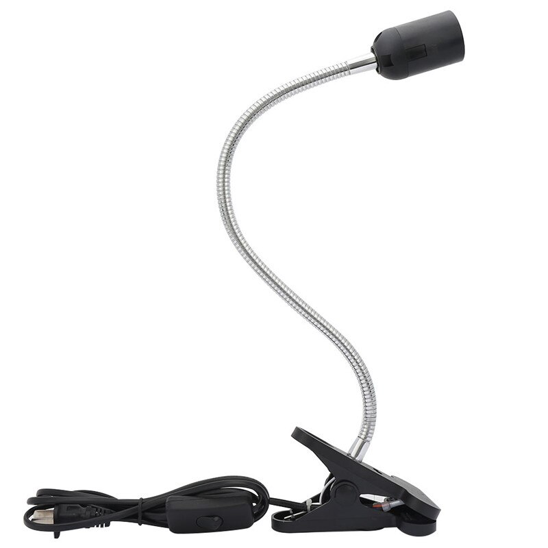 Support de lampe Flexible pour culture de plantes, ampoule LED E27, 360, serre intérieure: Black with US Plug