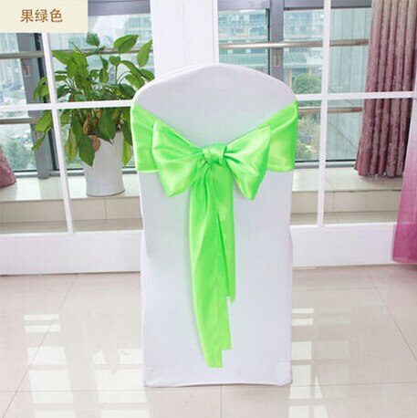 Elegante Stuhl Schärpen Cadeiras Feier Licht Zeremonie Hotel Bogen Noeud Chaise Mariage Krawatten: Schleife Frucht Grün
