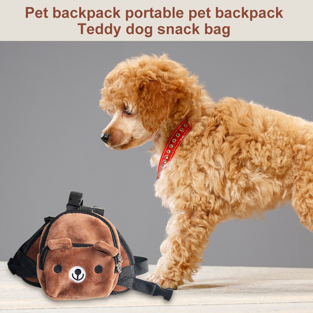 Dog Self Backpack Dourable Cartoon Pet Dog Canvas Backpack Cat Cute Multifunction School Bag Puppy Travel Carrier Bag
