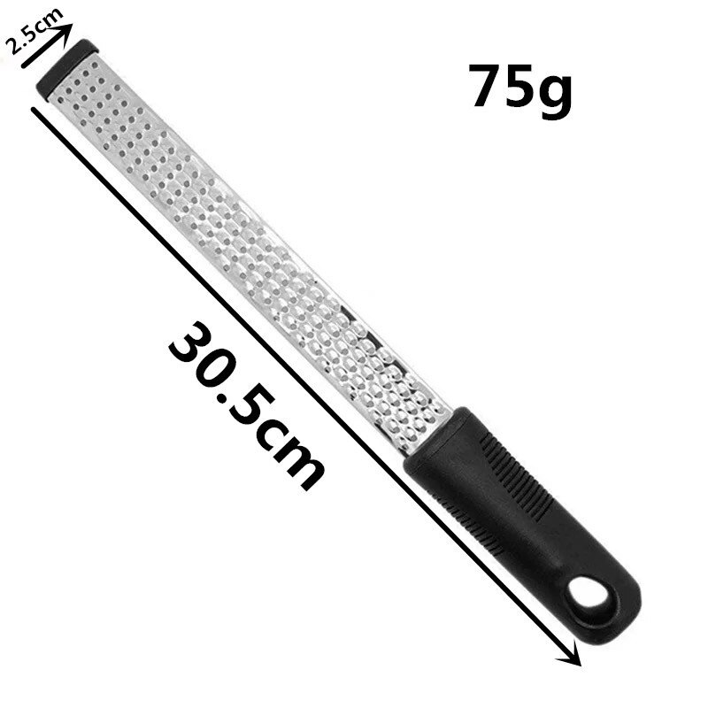 Éplucheur de fruits et légumes, ustensile de cuisine multifonctionnel en acier inoxydable, zeste de citron, zeste de fromage, râpe à microavion: Large