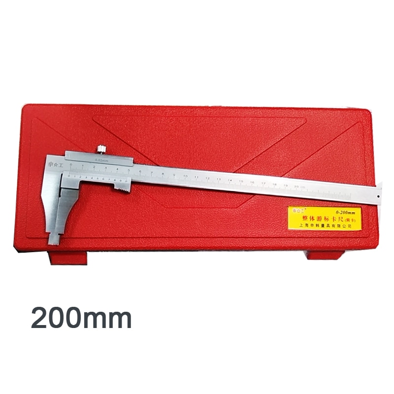 0-200mm Steel Vernier Caliper with 60mm long jaw Metal Calipers Gauge Micrometer Pie De Rey Paquimetro Measuring Tool