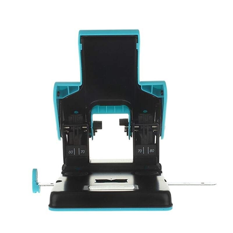 2-Hole Punch Heavy Duty Punch 6mm Holes 70mm- 80mm Adjustable Hole Distance 70 Sheet Capacity Easy to Press Down office supplies