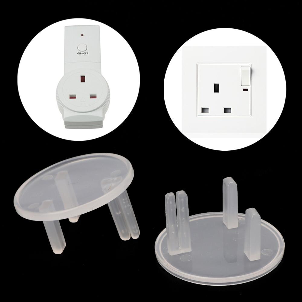 10 Pcs UK Power Socket Cover Plugs Baby Electric Outlet Kids Electrical Safety Protector Protection