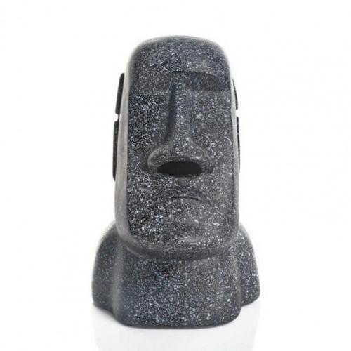 Tissue Box Cover Easter Island Tissue Box Holder Weird Toilet Paper Holder Funny Tissue Box Cover Adorable Moai Shaped Organizer: Dark Gray