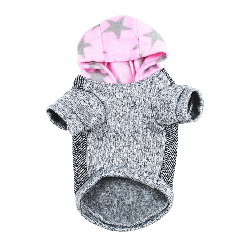Dog Hoodie Pet Dog Clothes Letter Printed Jacket Cotton Warm Clothes for Small Dogs Chihuahua Pug Bulldog Clothing c