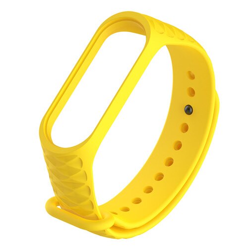 Mi bande 4 bracelet pour Xiaomi Mi bande 5 bracelet bracelet coloré sport Silicone bracelet intelligent Band4 Band3 Miband 3 4 5: Yellow texture