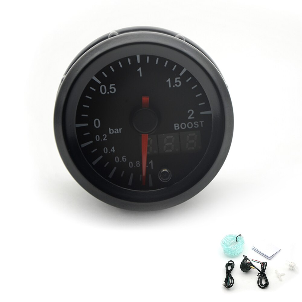 2" 52mm 7 Colors LED Analog &amp; Digital Dual Display Boost BAR -1~2BAR