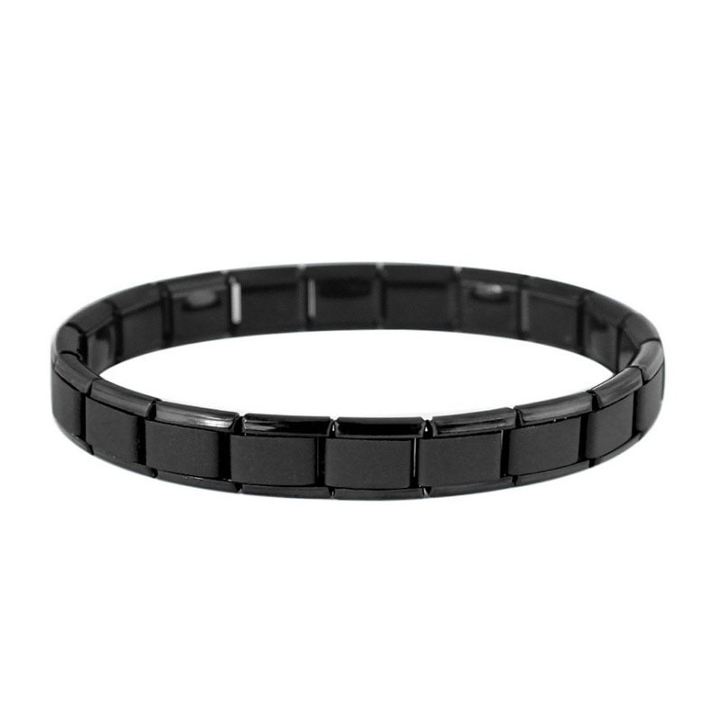 Gezondheidszorg Gewichtsverlies Magnetische Therapie Elemental Armband Artritis Pijn Gezondheid Energie Bio Magnetische Mannelijke: Black single row