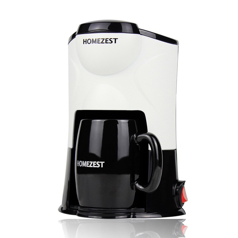 Mini Drip Coffee Maker Machine Portable Electric Automatic American Coffee Machine 300W: White