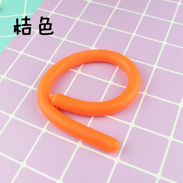 Children Adult Decompression Toy Luminous Noodle Stretch String TPR Rope Anti Stress Toys String Fidget Autism Vent Toys 30cm: Orange