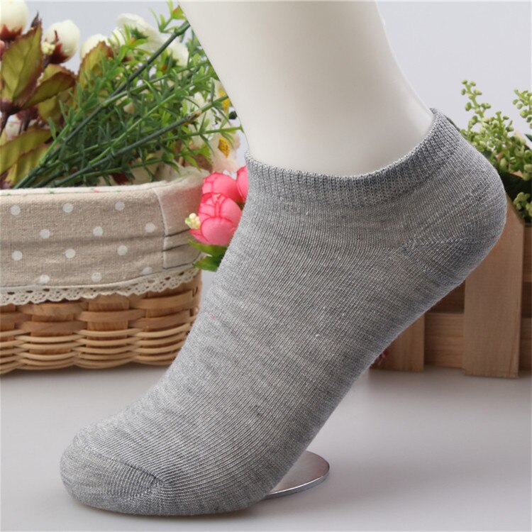 Urgot 10pcs=5pairs/lot Women Cotton Socks Summer Autumn Cute Candy Color Boat Ankle Socks Women's Thin Sock Slippers Girls Meias: A