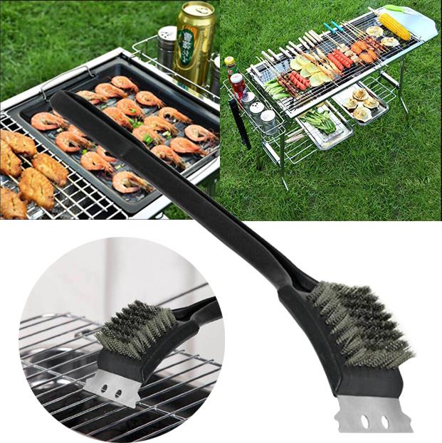 Soledi størrelse :21 x 7.3cm( ca.) rengøring bbq sauce børste barbecue grill renser messing wire gadget bbq grill børste forsyning