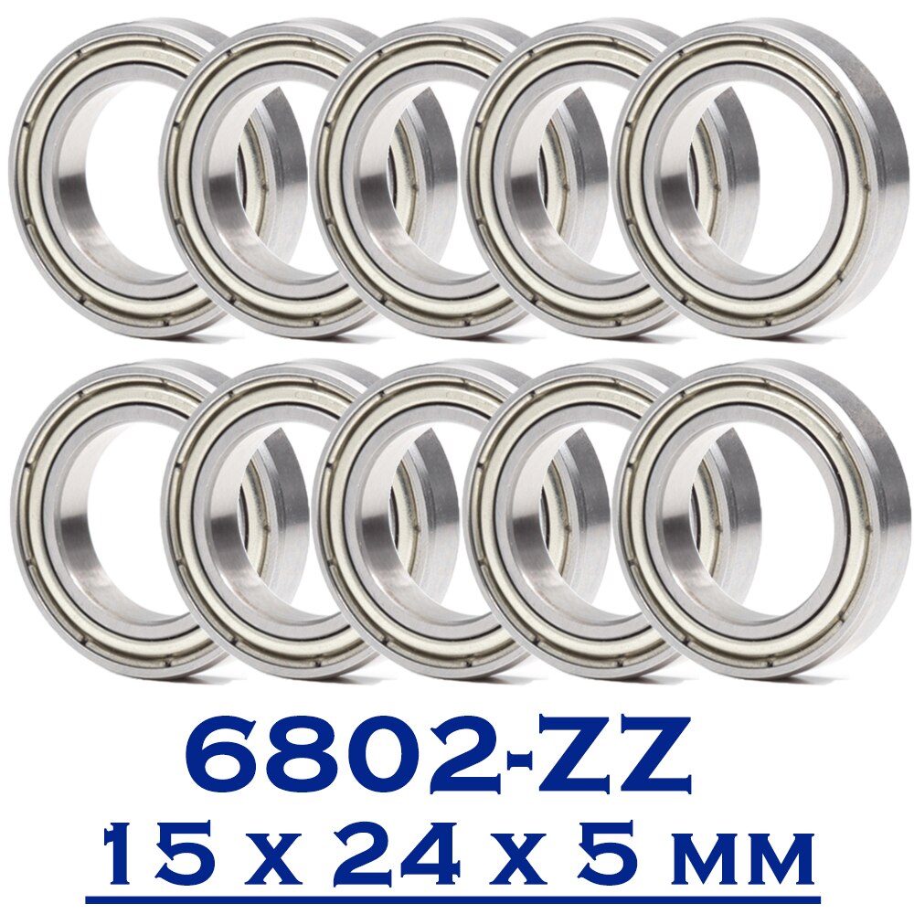 6802ZZ łożyska 15*24*5mm (10 sztuk) metryczne szczupła cienki odcinek 61802Z 6802 Z ZZ łożyska kulkowe 6802Z