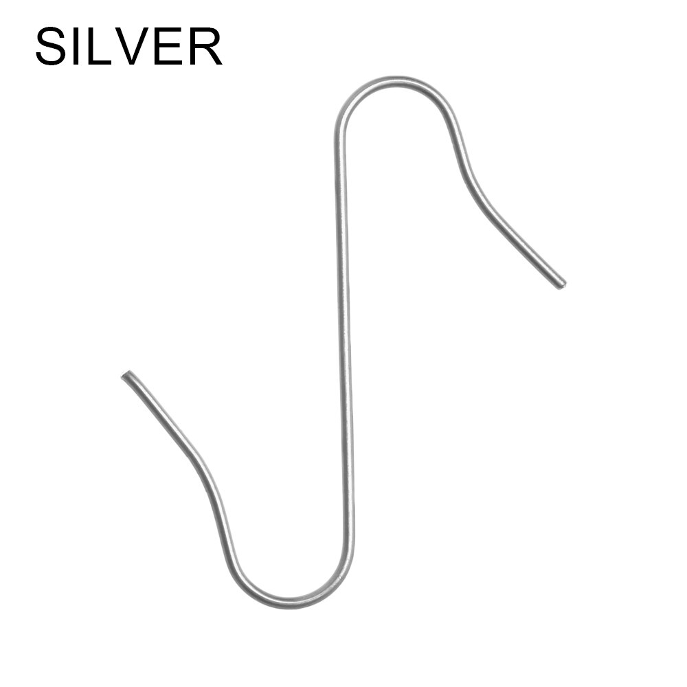 100 pièces bricolage Mini crochets en forme de S crochets robustes en forme de S acier inoxydable cintres en forme de S métal bricolage Mini crochets suspendus en forme de S: silver 2