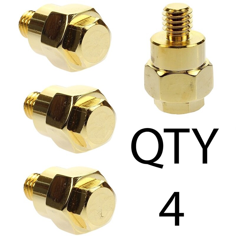 Latón chapado en oro macizo para Terminal adaptador de batería de poste lateral GM, Terminal positivo o negativo: Gris oscuro