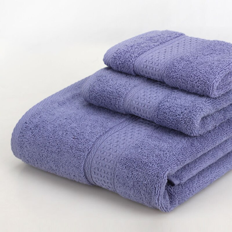 3 Pack Towel Set 100% Cotton 70x140cm Bath Towel and 2 Face Hand Towel Super Soft Absorbent Terry Washcloth For Adults: 17