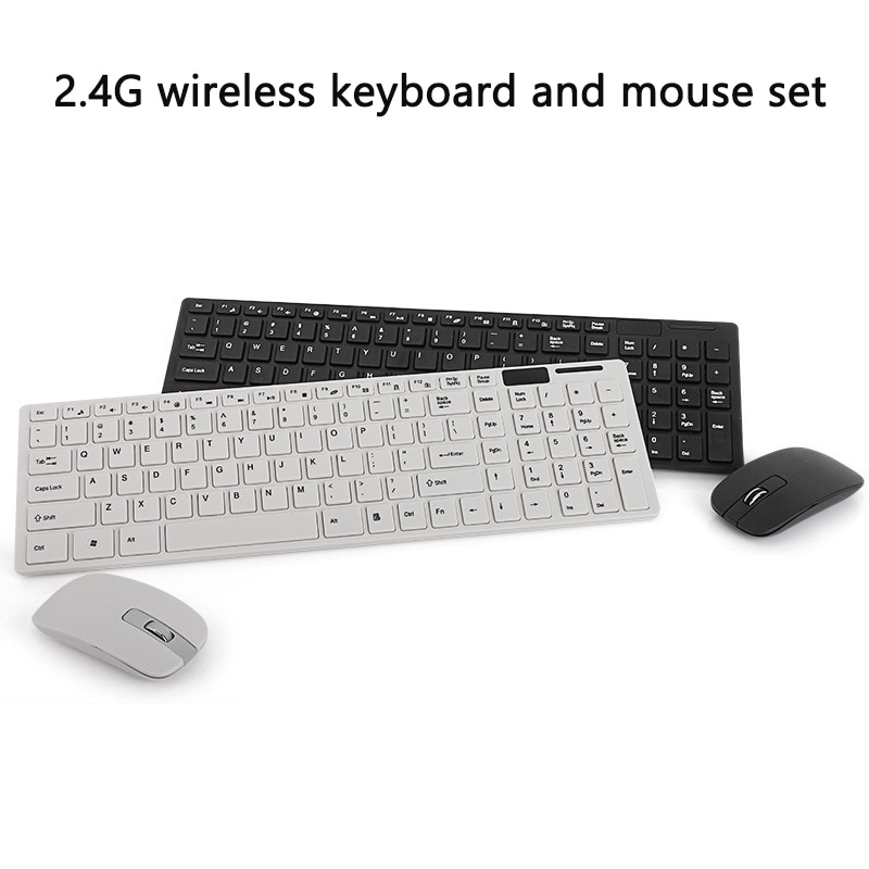 2.4G Slim Optical Wireless Keyboard and Ultra-Thin Mouse Mice USB Receiver Combo Kit for MAC PC Computer teclados tablet