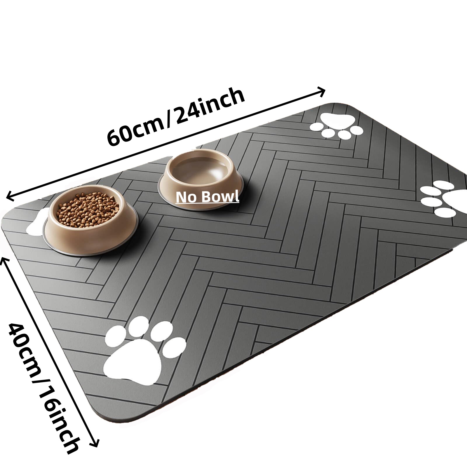 Pet Feeding Mat-Absorbent Pet Placemat for Food and Water Bowl, with Waterproof Rubber Backing, Quick Dry Water Mat for Dog Cat: Gold