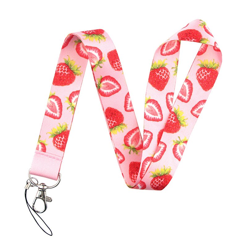 Fruit Print Mode Kaarthouder Lange Hang Touw Lanyards Van Bus Id Naam Werk Kaarthouder Voor Verpleegster Arts Vrouwen kids Kinderen