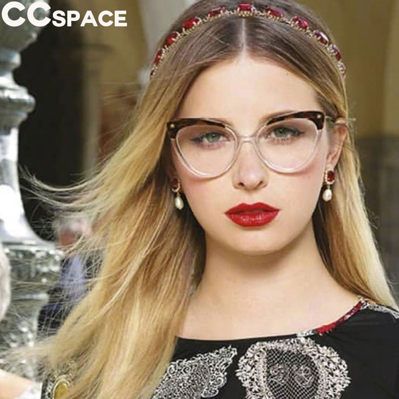 45639 Cat Eye Glasses Frames Women Trending Styles Brand Eyeglasses TR90 Optical Computer Glasses