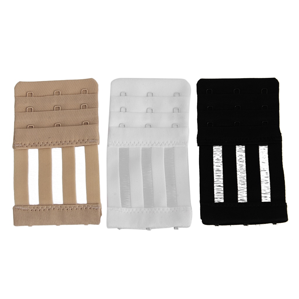 3pcs Bra Extender 3 Hooks 3 Rows Extension Strap Women Bra Extenders Accessories Adjustable Bra Straps Buckle